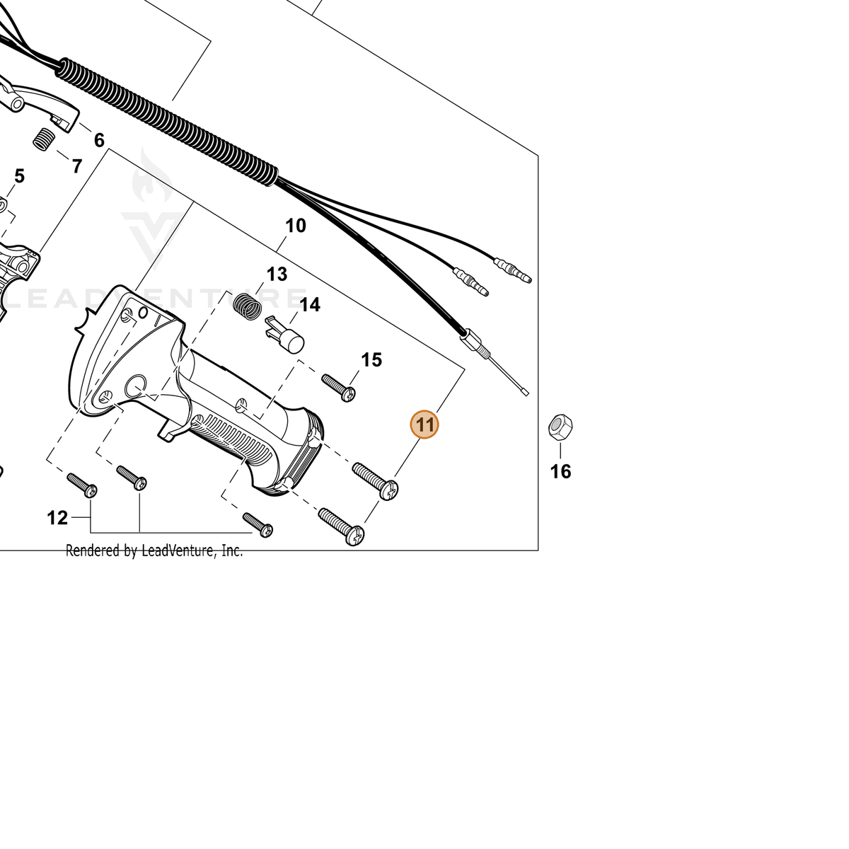 ECHO part 9133505022 — IPL diagram snippet (6x zoom, amber highlight)