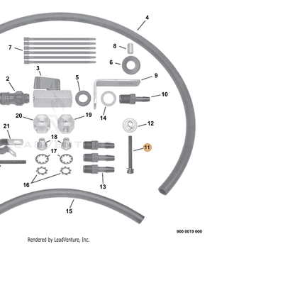 ECHO part 9135805045 — IPL diagram snippet (6x zoom, amber highlight)