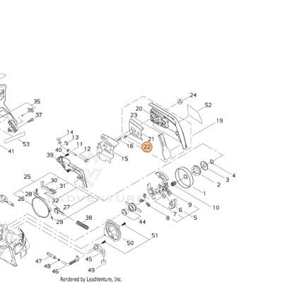 ECHO part 9137404006 — IPL diagram snippet (6x zoom, amber highlight)