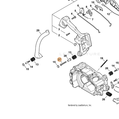 ECHO part 9148104035 — IPL diagram snippet (6x zoom, amber highlight)
