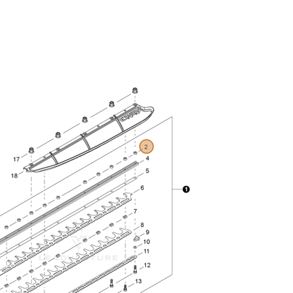 ECHO part 9202205000 — IPL diagram snippet (6x zoom, amber highlight)