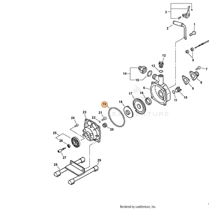 ECHO part 9250303100 — IPL diagram snippet (6x zoom, amber highlight)