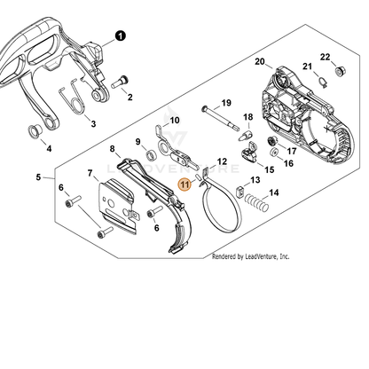ECHO part 9305030080 — IPL diagram snippet (6x zoom, amber highlight)