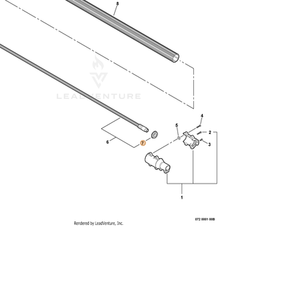 ECHO part 9405736002 — IPL diagram snippet (6x zoom, amber highlight)