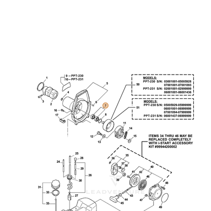 ECHO part 9406106001 — IPL diagram snippet (6x zoom, amber highlight)