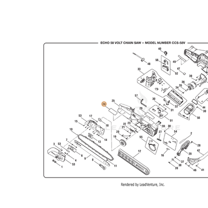 ECHO part 940657143 — IPL diagram snippet (6x zoom, amber highlight)