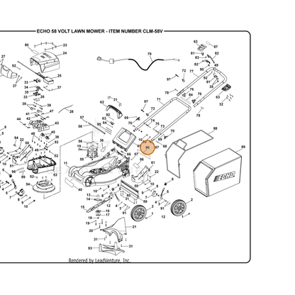ECHO part 940657148 — IPL diagram snippet (6x zoom, amber highlight)