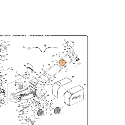 ECHO part 940657150 — IPL diagram snippet (6x zoom, amber highlight)
