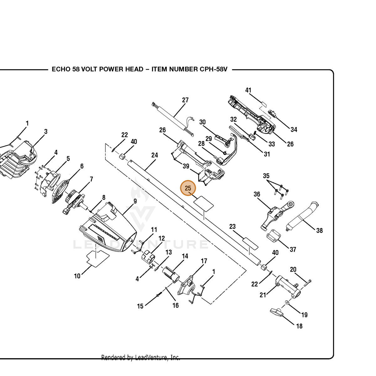 ECHO part 940851039 — IPL diagram snippet (6x zoom, amber highlight)