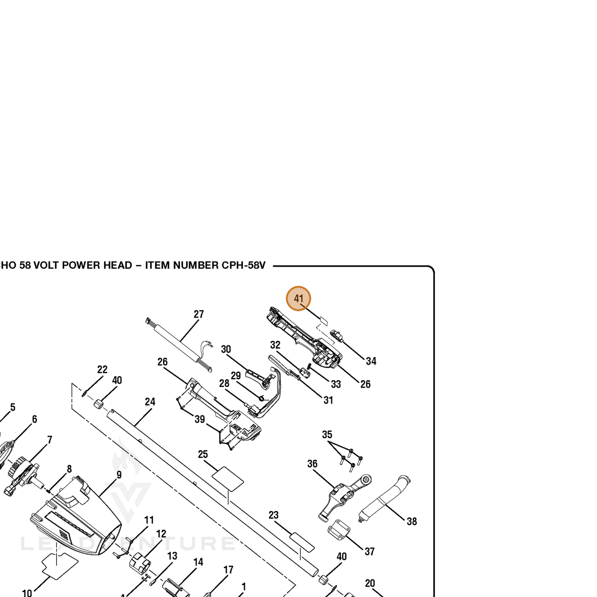 ECHO part 940851047 — IPL diagram snippet (6x zoom, amber highlight)