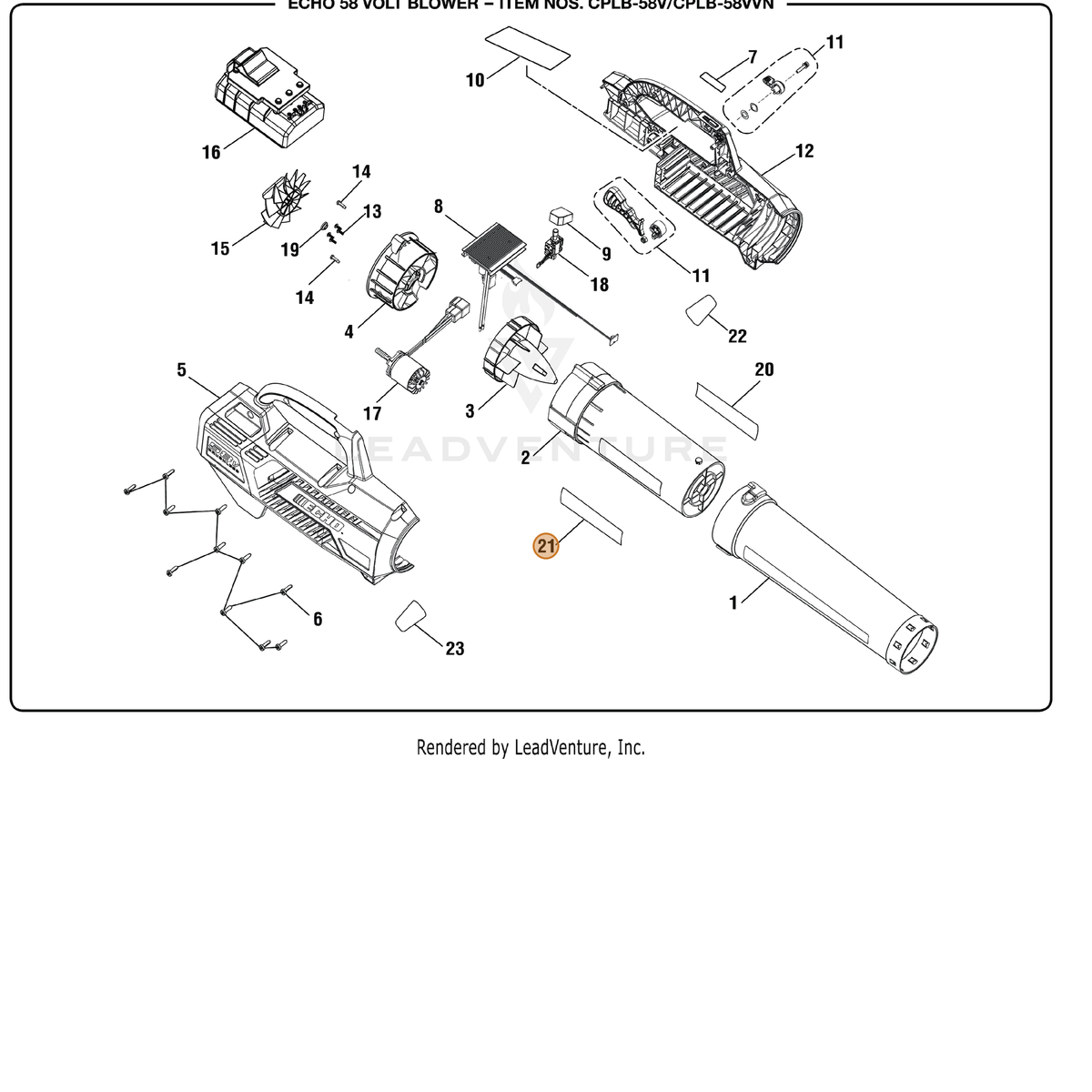 ECHO part 940851169 — IPL diagram snippet (6x zoom, amber highlight)