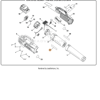 ECHO part 940851169 — IPL diagram snippet (6x zoom, amber highlight)