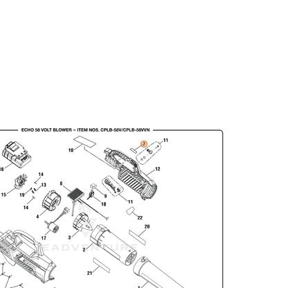 ECHO part 940851174 — IPL diagram snippet (6x zoom, amber highlight)