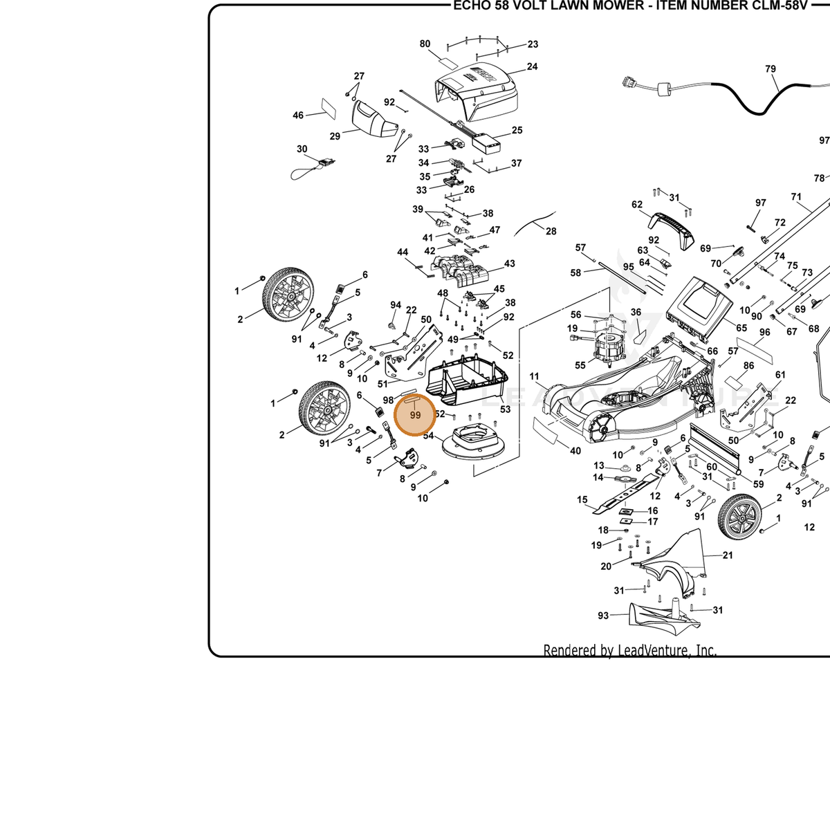 ECHO part 940851506 — IPL diagram snippet (6x zoom, amber highlight)
