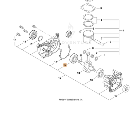 ECHO part 9409536202 — IPL diagram snippet (6x zoom, amber highlight)