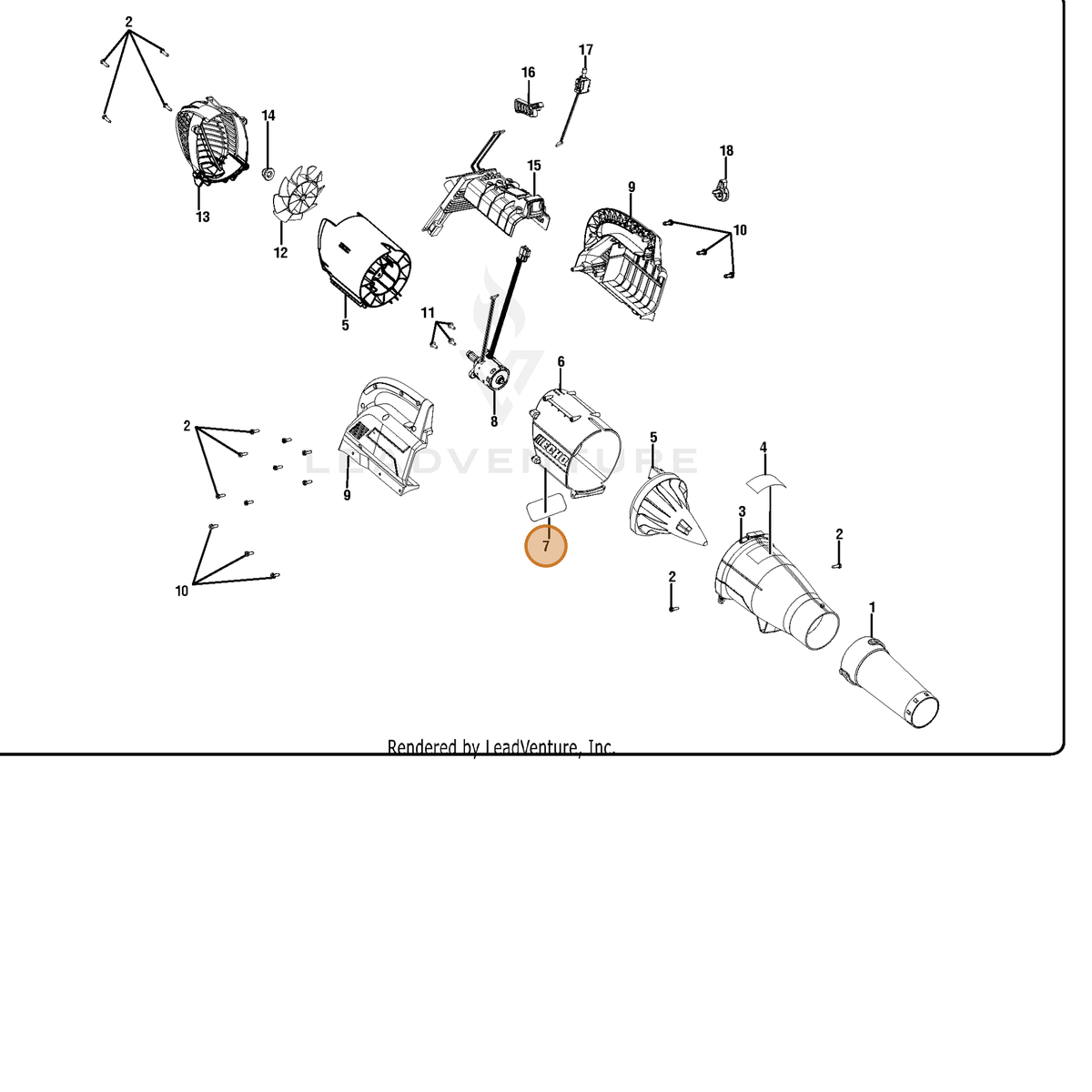 ECHO part 941588072 — IPL diagram snippet (6x zoom, amber highlight)