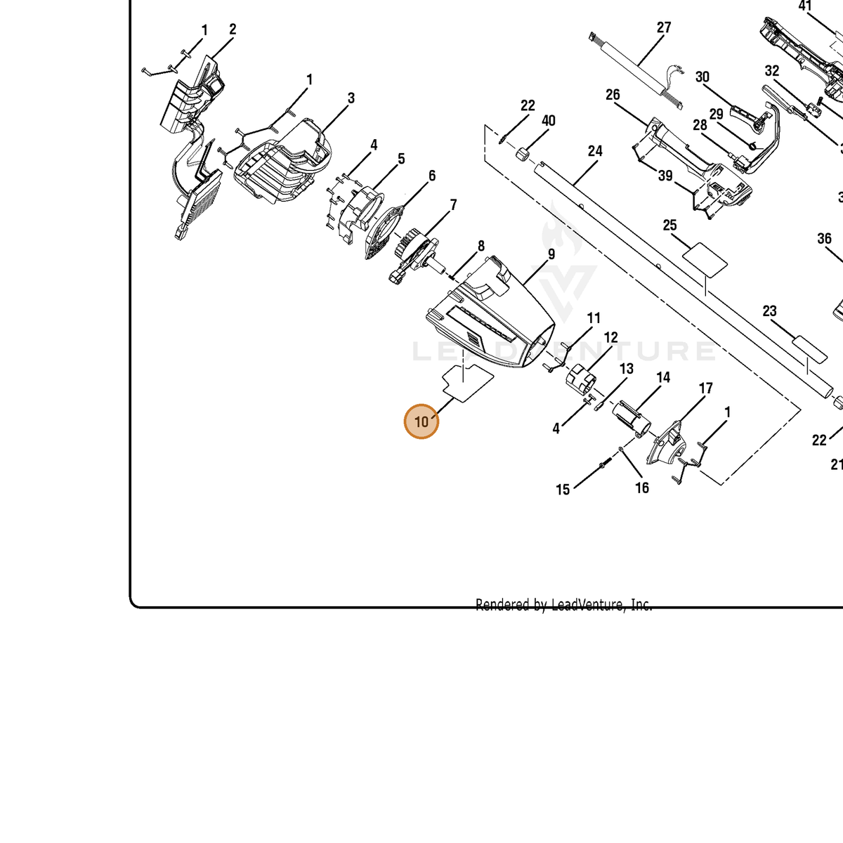 ECHO part 941588074 — IPL diagram snippet (6x zoom, amber highlight)