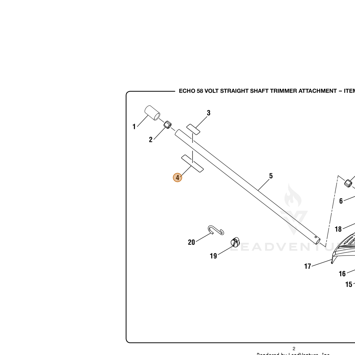 ECHO part 941588075 — IPL diagram snippet (6x zoom, amber highlight)
