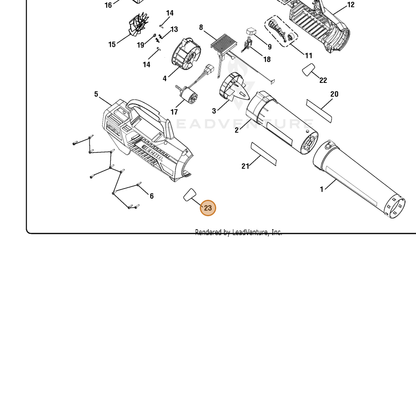 ECHO part 941588150 — IPL diagram snippet (6x zoom, amber highlight)