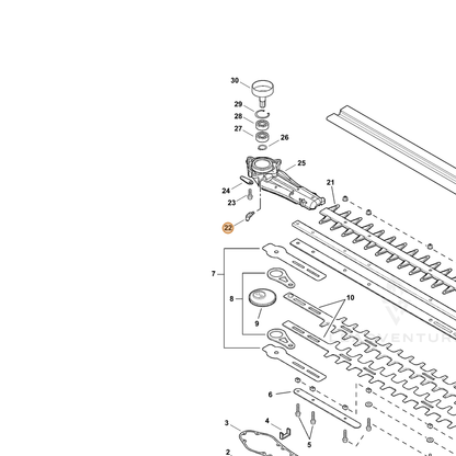 ECHO part 9498406075 — IPL diagram snippet (6x zoom, amber highlight)