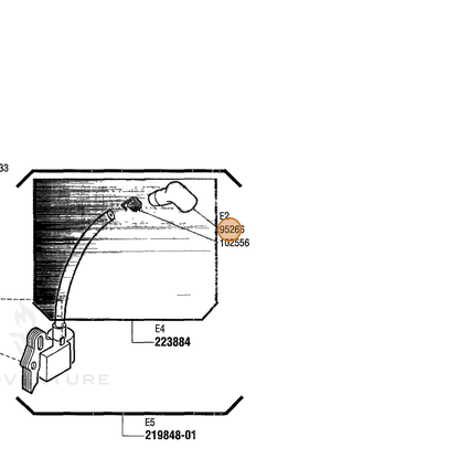 ECHO part 95266 — IPL diagram snippet (6x zoom, amber highlight)