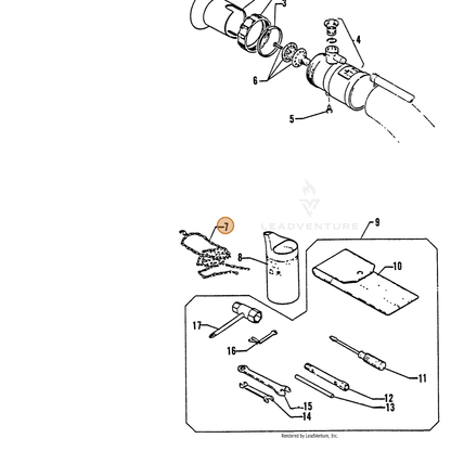 ECHO part 99922200562 — IPL diagram snippet (6x zoom, amber highlight)