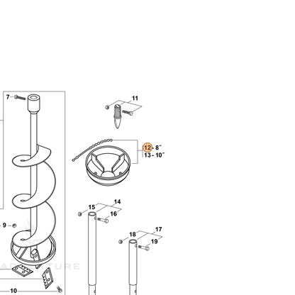 ECHO part 99922203813 — IPL diagram snippet (6x zoom, amber highlight)