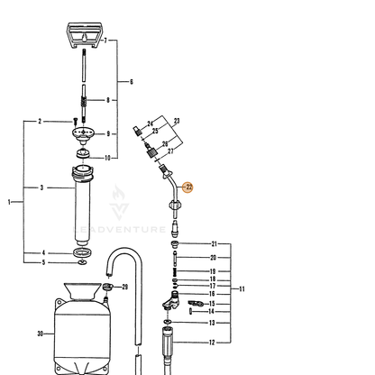 Echo part 99944100130 — IPL diagram snippet (6x zoom, amber highlight)