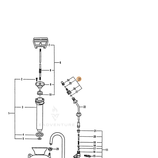 Echo part 99944100150 — IPL diagram snippet (6x zoom, amber highlight)
