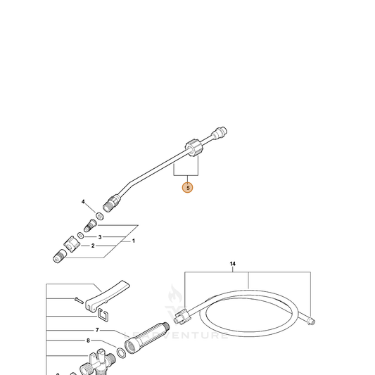 Echo part 99944100310 — IPL diagram snippet (6x zoom, amber highlight)