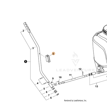 ECHO part 99944100488 — IPL diagram snippet (6x zoom, amber highlight)