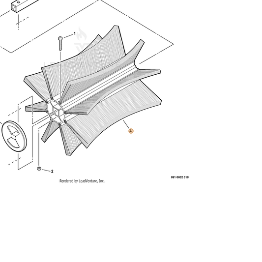Echo part 99944200551 — IPL diagram snippet (6x zoom, amber highlight)