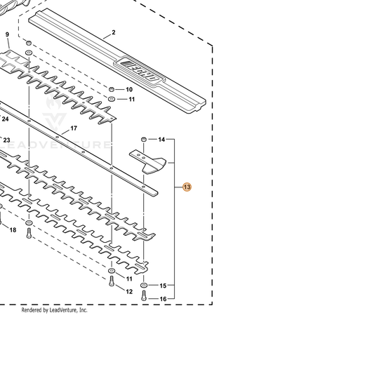 Echo part 99988802000 — IPL diagram snippet (6x zoom, amber highlight)