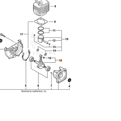ECHO part A011000151 — IPL diagram snippet (6x zoom, amber highlight)