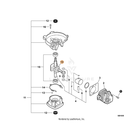 ECHO part A011000440 — IPL diagram snippet (6x zoom, amber highlight)