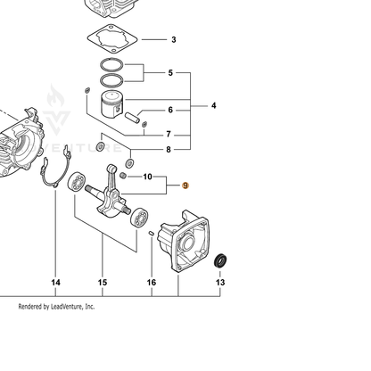 ECHO part A011001300 — IPL diagram snippet (6x zoom, amber highlight)