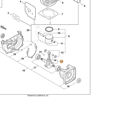 ECHO part A011001410 — IPL diagram snippet (6x zoom, amber highlight)