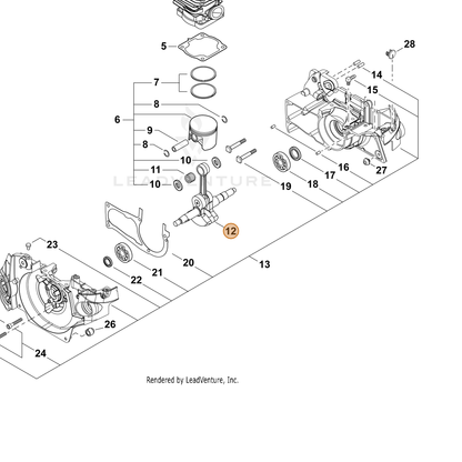 ECHO part A011001420 — IPL diagram snippet (6x zoom, amber highlight)