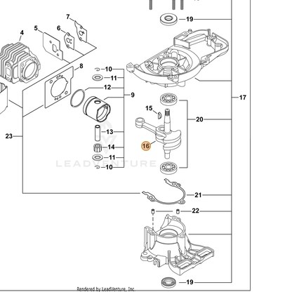 ECHO part A011001550 — IPL diagram snippet (6x zoom, amber highlight)