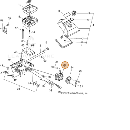 ECHO part A021000020 — IPL diagram snippet (6x zoom, amber highlight)