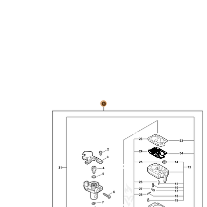 ECHO part A021000672 — IPL diagram snippet (6x zoom, amber highlight)