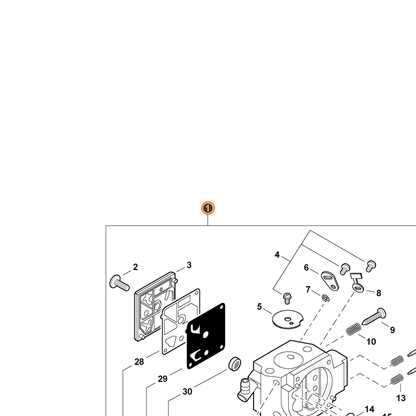 ECHO part A021004320 — IPL diagram snippet (6x zoom, amber highlight)