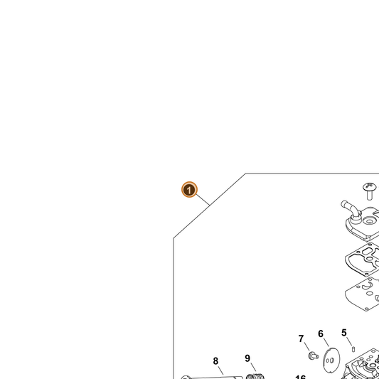 Echo part A021004682 — IPL diagram snippet (6x zoom, amber highlight)