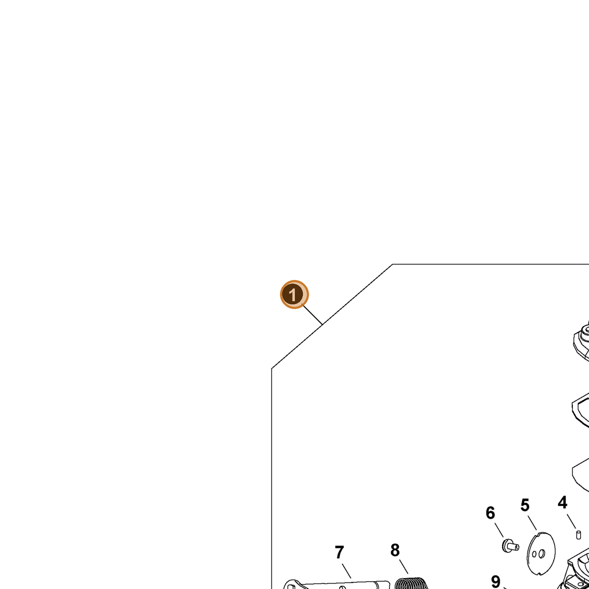 ECHO part A021005410 — IPL diagram snippet (6x zoom, amber highlight)