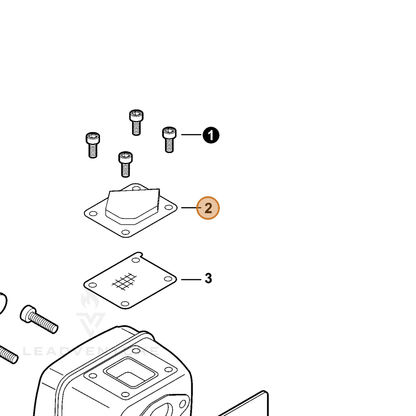 ECHO part A031000040 — IPL diagram snippet (6x zoom, amber highlight)