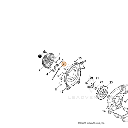 ECHO part A045000170 — IPL diagram snippet (6x zoom, amber highlight)