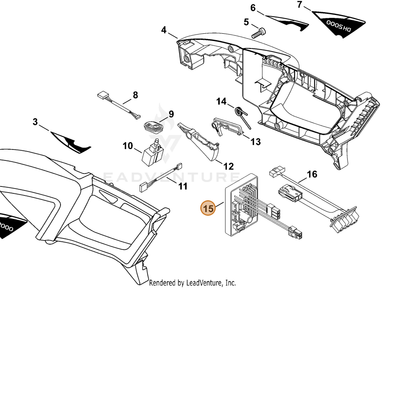 ECHO part A047000330 — IPL diagram snippet (6x zoom, amber highlight)