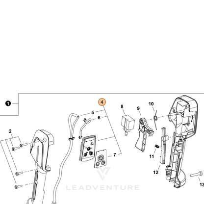 ECHO part A047000470 — IPL diagram snippet (6x zoom, amber highlight)