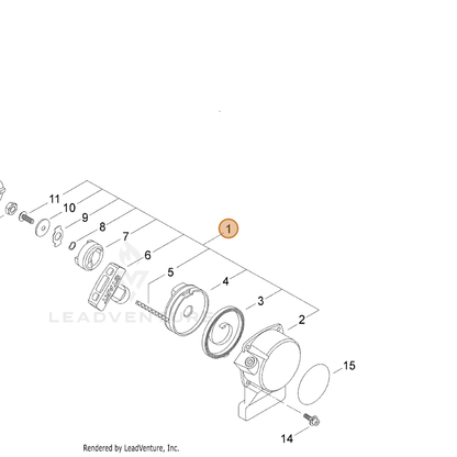 ECHO part A051001481 — IPL diagram snippet (6x zoom, amber highlight)