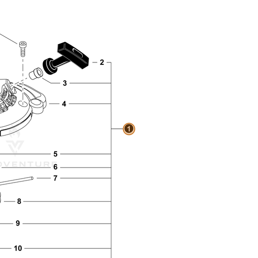 Echo part A051002374 — IPL diagram snippet (6x zoom, amber highlight)